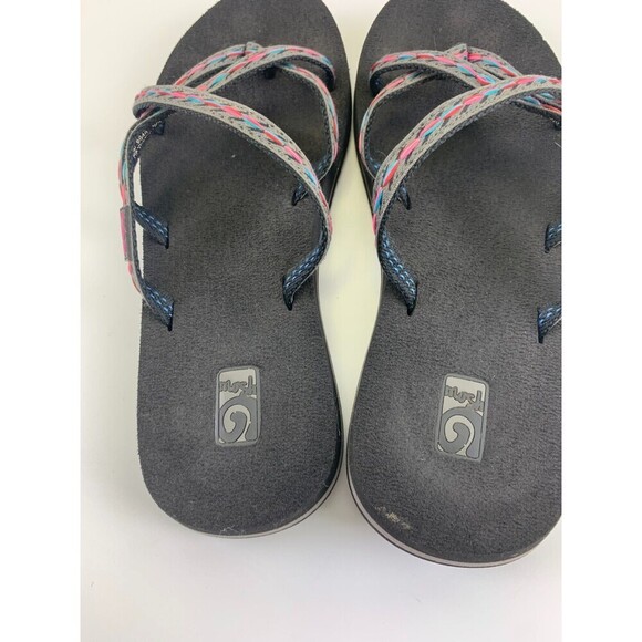 Teva Olowahu Mush Sandal 6840 Slip On Slide Strappy Felicitas Black Womens 9 - Picture 7 of 12
